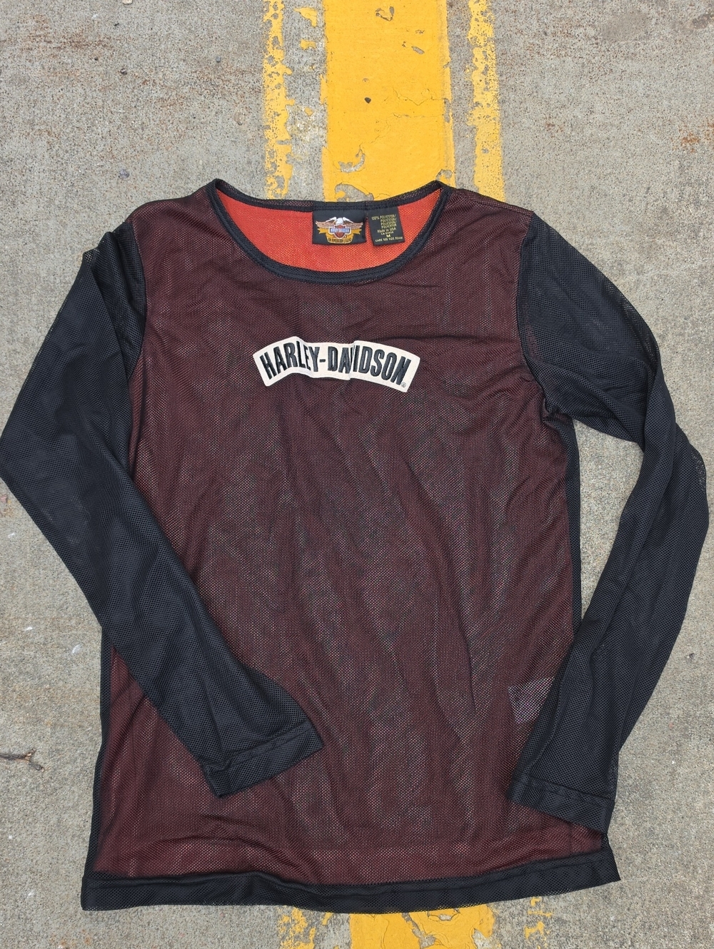 Harley-Davidson Long Sleeve Mesh Top